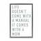Stupell Industries Life Manual Is Mom Floating Frame, design by Elizabeth Tyndall